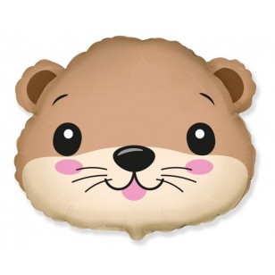 Cute Baby Otter Face Supershape Balloon